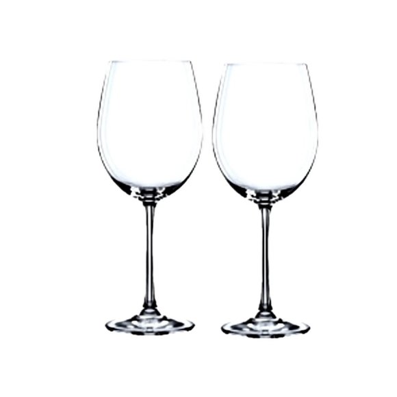 Nachtmann Vivendi Bordeaux Crystal Wine Glasses Set of 2 Retired 9 7/8"h EUC - Picture 1 of 6